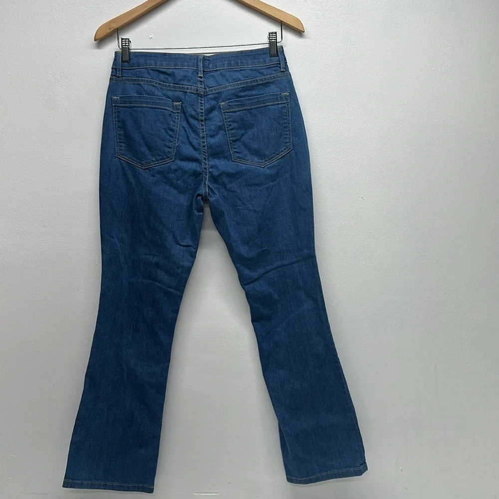 Ann Mashburn Jeans Straight Leg 5 Pocket Denim Pants Cotton Stretch Blue Size 27